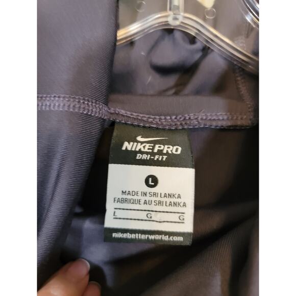Nike Pro Women's Stretch Dri-Fit Activewear Training Sweatshirt Purple SZ Large - Picture 4 of 10